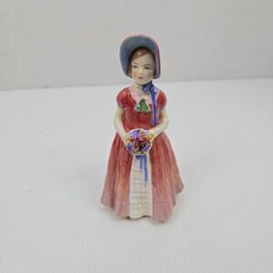 Royal Doulton Diana HN 1985 Vintage Bone China Figurine Red Dres Made in England